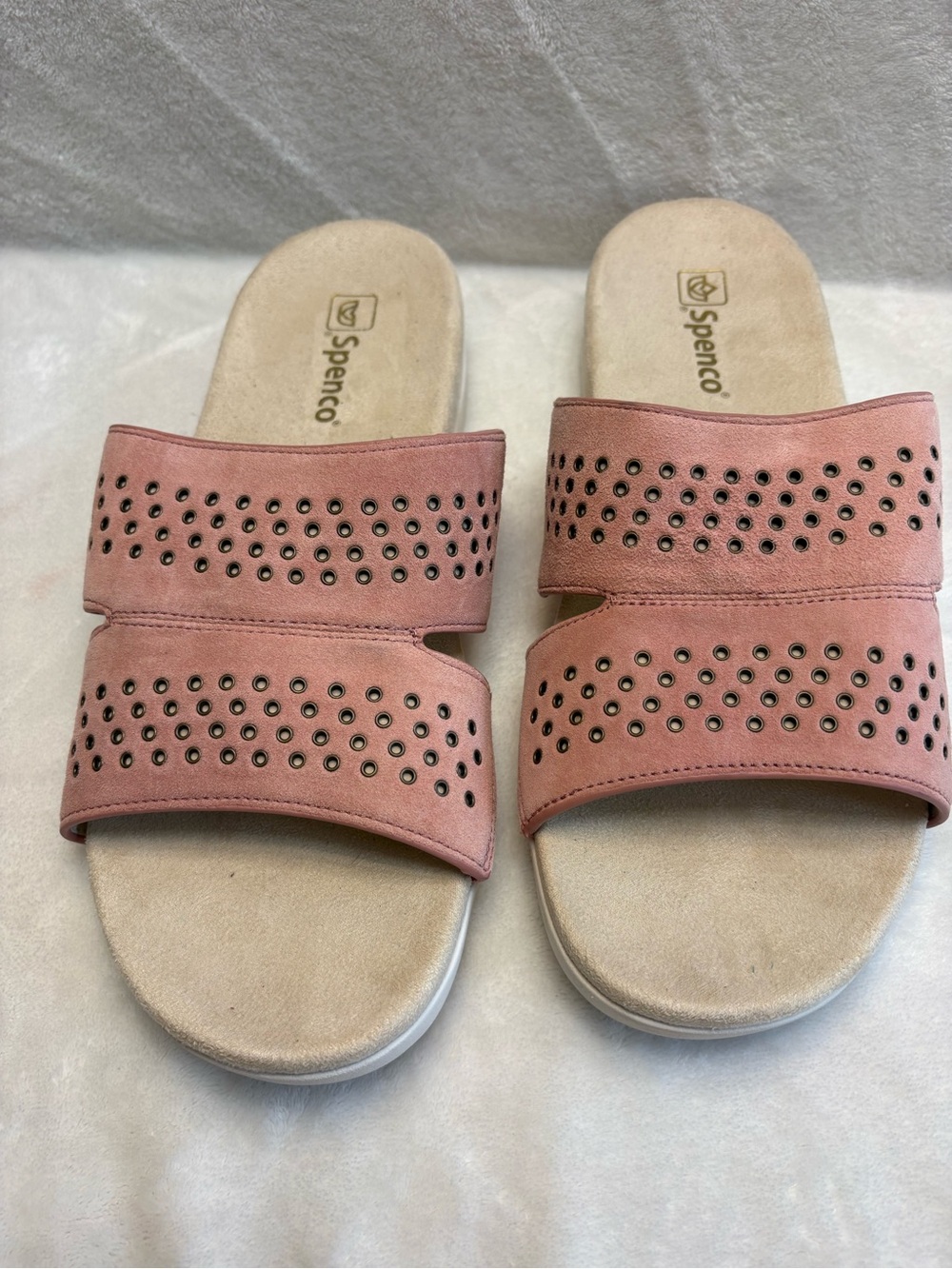 Women's Spenco Orthotic Slide Pink Sandal - Twilight Size 11D Wide Excellent